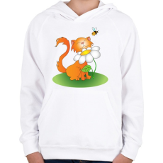 PRINTFASHION Szimatcic - Gyerek kapucnis pulóver - Fehér