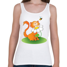 PRINTFASHION Szimatcic - Női atléta - Fehér női trikó