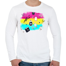 PRINTFASHION Szimbólumok - Férfi hosszú ujjú póló - Fehér férfi póló