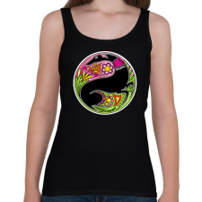 PRINTFASHION Színes agár kör motívumban - Női atléta - Fekete női trikó