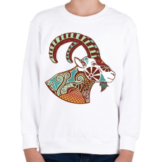 PRINTFASHION Színes Bak horoszkóp - Gyerek pulóver - Fehér