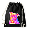 PRINTFASHION Színes bull típusú kutyus - Sportzsák, Tornazsák - Fekete