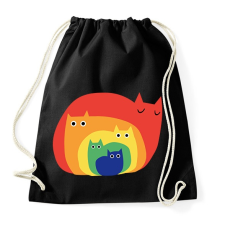 PRINTFASHION szines cicak - Sportzsák, Tornazsák - Fekete tornazsák