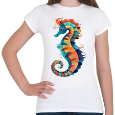 PRINTFASHION Színes csikóhal - Női póló - Fehér női póló