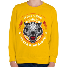 PRINTFASHION Színes farkascsapat - Gyerek pulóver - Sárga gyerek pulóver, kardigán