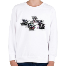 PRINTFASHION Színes kockák - Gyerek pulóver - Fehér