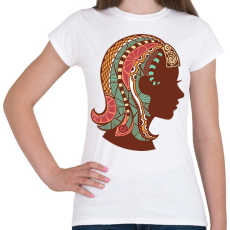 PRINTFASHION Színes Szűz horoszkóp - Női póló - Fehér