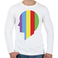 PRINTFASHION Színesben - Férfi hosszú ujjú póló - Fehér férfi póló