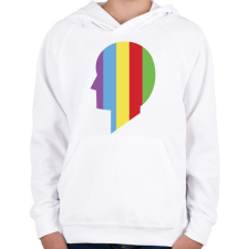 PRINTFASHION Színesben - Gyerek kapucnis pulóver - Fehér gyerek pulóver, kardigán