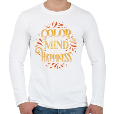 PRINTFASHION Színezd az elméd vidámsággal  - Férfi hosszú ujjú póló - Fehér férfi póló