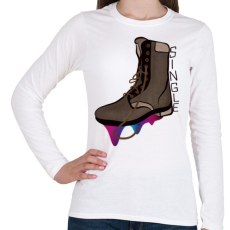 PRINTFASHION Szingli - Női hosszú ujjú póló - Fehér