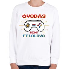 PRINTFASHION Szint feloldva - Gyerek pulóver - Fehér