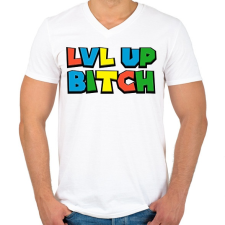 PRINTFASHION Szintugrás - Férfi V-nyakú póló - Fehér férfi póló