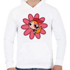 PRINTFASHION Sziporka - Férfi kapucnis pulóver - Fehér férfi pulóver, kardigán