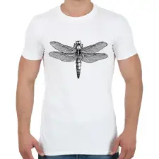 PRINTFASHION Szitakötő - Férfi póló - Fehér férfi póló