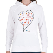 PRINTFASHION Sziv1 - Női kapucnis pulóver - Fehér női pulóver, kardigán