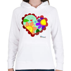 PRINTFASHION Sziv3 - Női kapucnis pulóver - Fehér