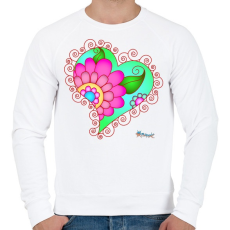 PRINTFASHION Sziv4 - Férfi pulóver - Fehér