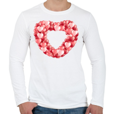 PRINTFASHION Szív - Férfi hosszú ujjú póló - Fehér