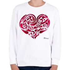 PRINTFASHION Szív - Gyerek pulóver - Fehér gyerek pulóver, kardigán