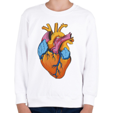 PRINTFASHION Szív - Gyerek pulóver - Fehér gyerek pulóver, kardigán
