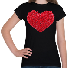 PRINTFASHION Szív - Női póló - Fekete női póló