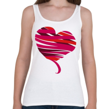 PRINTFASHION Szív szalag - Női atléta - Fehér női trikó