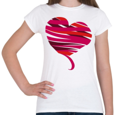 PRINTFASHION Szív szalag - Női póló - Fehér