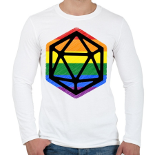 PRINTFASHION Szivárvány D20 - Férfi hosszú ujjú póló - Fehér férfi póló