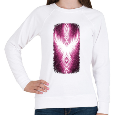PRINTFASHION Szivárvány Híd - ciklámen - Női pulóver - Fehér
