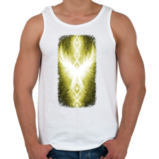 PRINTFASHION Szivárvány Híd - citrom - Férfi atléta - Fehér atléta, trikó