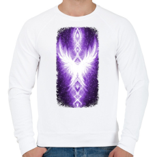 PRINTFASHION Szivárvány Híd - lila - Férfi pulóver - Fehér