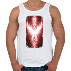 PRINTFASHION Szivárvány Híd - vörös - Férfi atléta - Fehér