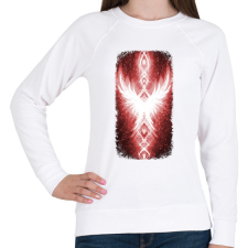 PRINTFASHION Szivárvány Híd - vörös - Női pulóver - Fehér női pulóver, kardigán