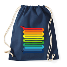 PRINTFASHION Szivárvány Kutya - Sportzsák, Tornazsák - Sötétkék tornazsák