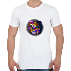 PRINTFASHION Szivárványcic - Férfi póló - Fehér