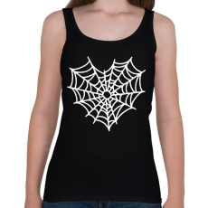 PRINTFASHION szívecske pókháló - Női atléta - Fekete