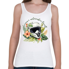 PRINTFASHION Szívem a motoromhoz láncolt - Női atléta - Fehér női trikó