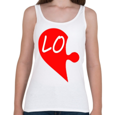 PRINTFASHION Szívem Love - Női atléta - Fehér