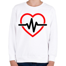 PRINTFASHION Szívgörbe - Gyerek pulóver - Fehér gyerek pulóver, kardigán