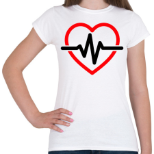 PRINTFASHION Szívgörbe - Női póló - Fehér női póló