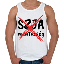 PRINTFASHION SZJA Mentesség vége - Férfi atléta - Fehér atléta, trikó