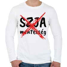 PRINTFASHION SZJA Mentesség vége - Férfi hosszú ujjú póló - Fehér férfi póló