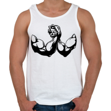 PRINTFASHION Szkander - Férfi atléta - Fehér atléta, trikó