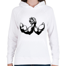 PRINTFASHION Szkander - Női kapucnis pulóver - Fehér