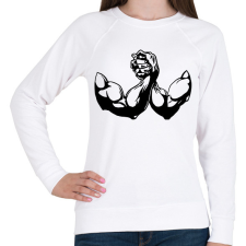 PRINTFASHION Szkander - Női pulóver - Fehér női pulóver, kardigán