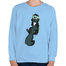 PRINTFASHION Szkunk kristályszívvel - Gyerek pulóver - Világoskék gyerek pulóver, kardigán