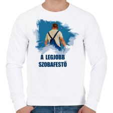 PRINTFASHION szobafestő - Férfi pulóver - Fehér férfi pulóver, kardigán