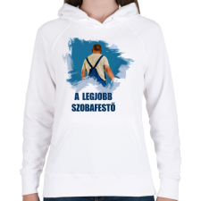 PRINTFASHION szobafestő - Női kapucnis pulóver - Fehér női pulóver, kardigán