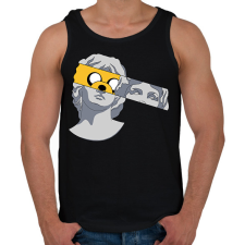 PRINTFASHION Szobor jake - Férfi atléta - Fekete atléta, trikó